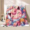 Coperte con Stampa Jigglypuff Pokémon Carino per Adulti Bambini Coperte Calde per Casa Viaggio Morbida e Confortevole Coperta Rosa Regali di Lusso