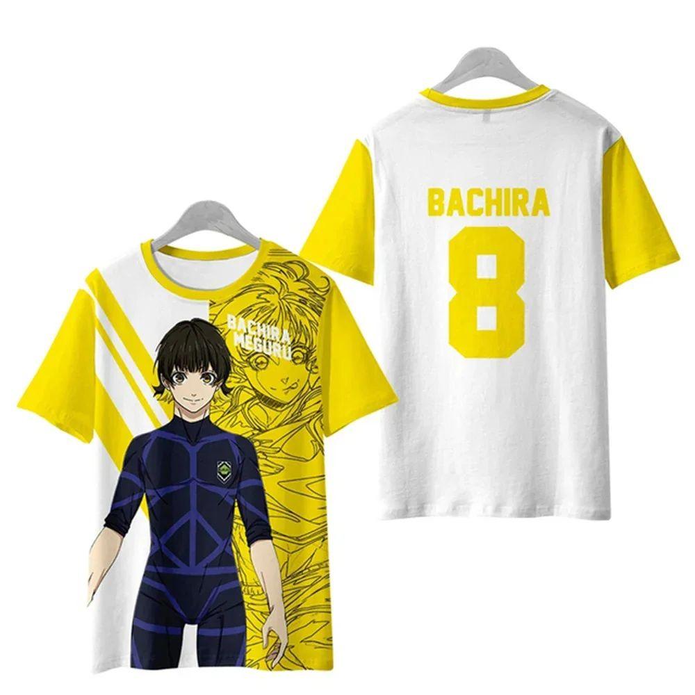 Summer Men's T-shirt With Blue Lock Anime 3D Print Casual And Fashionable Round Neck T-shirt Casual And Sporty Oversized Tops