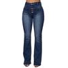 European And American Women'S Jeans With Nail Buckle, Patch Bag, Washed Pants, Jeans