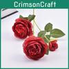 Western Ranunculus Asiaticus Faux Flower Arrangements With Embossed Craft For Event Decor