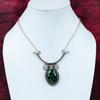 Malachite Necklace Copper Wire Wrapped Gemstone Necklace Adjustable Chain Necklace Handmade Necklace Copper Wire Wrap Jewelry Wedding Gifts