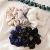 Women Gold Star Hair Bands Solid Color Scrunchies Hair Rope Headwear Girls Hair Ties Accessories Ponytail Holder