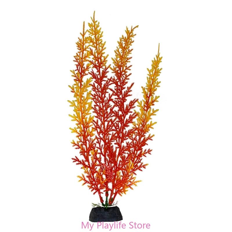 Artificial Plastic Water Plant Grass Aquarium Decorations Plants Fish Tank Grass Flower Ornament Decor Aquatic Accessories