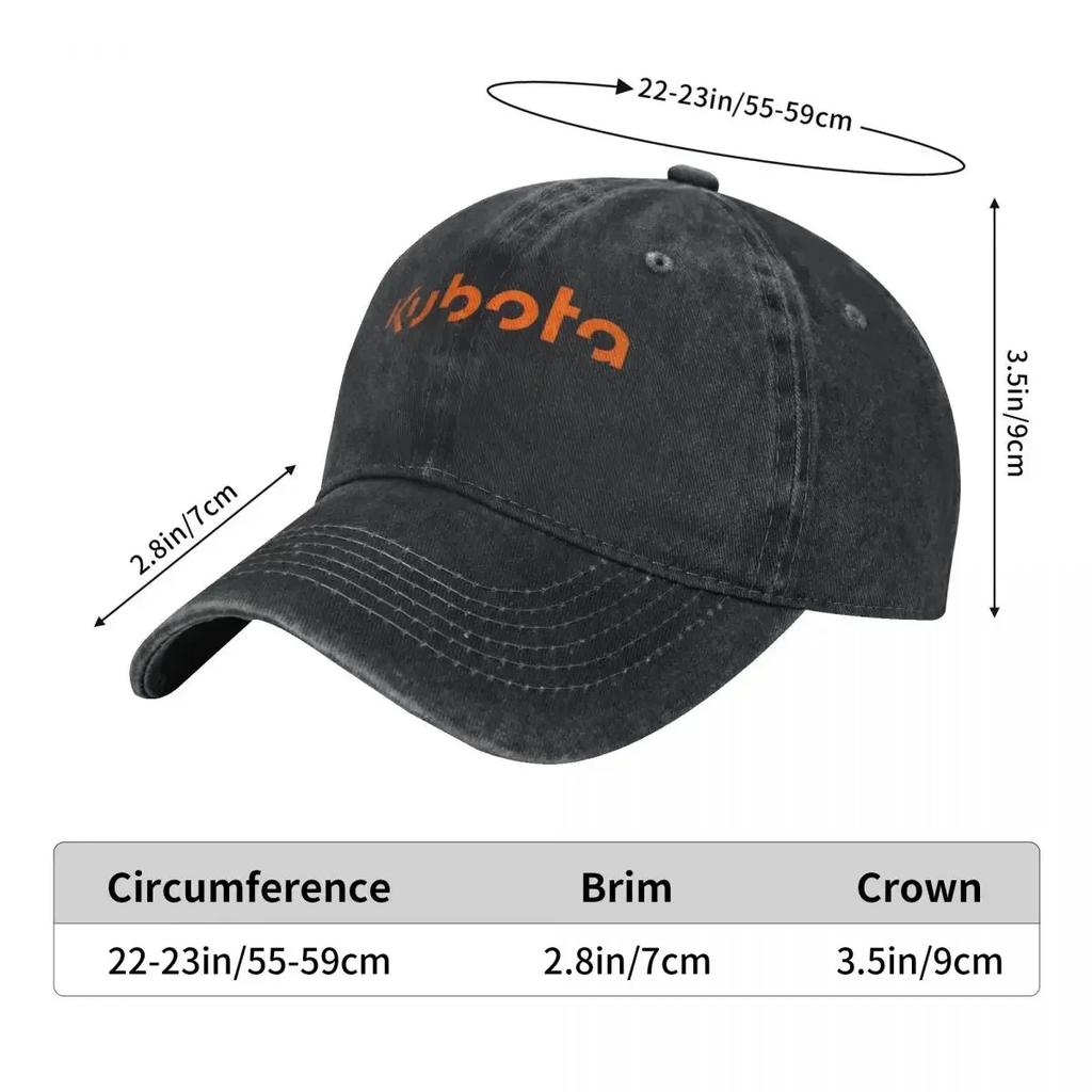 Kubota Denim Denim Baseballová čepice Populární logo Venkovní ochrana proti slunci Trucker čepice Jarní Párová Dámská Ležérní Designová Snapback čepice