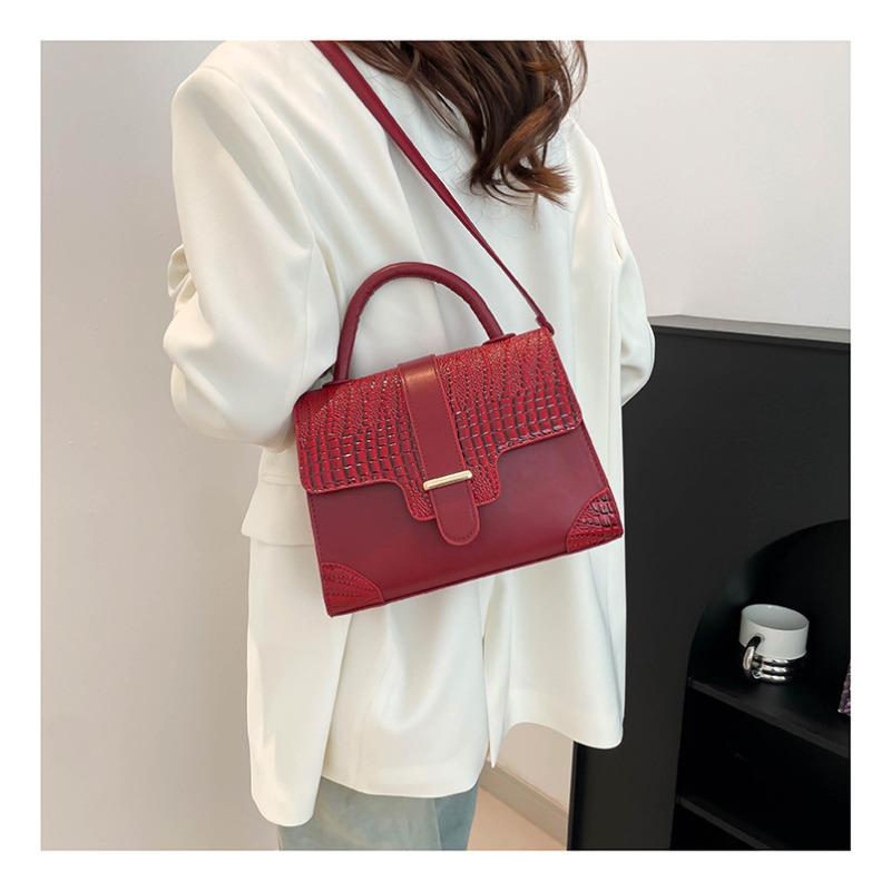 Borsa a Spalla Minimalista Monocolore in Ecopelle da Donna 2026 Borsa a Tracolla Quadrata di Tendenza