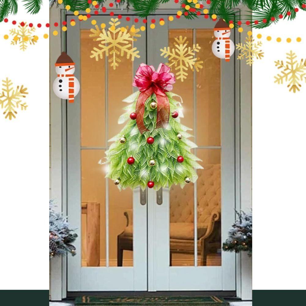 Handmade Front Door Christmas Tree Wreath Simulation Christmas Wreaths Xmas Tree Wreath