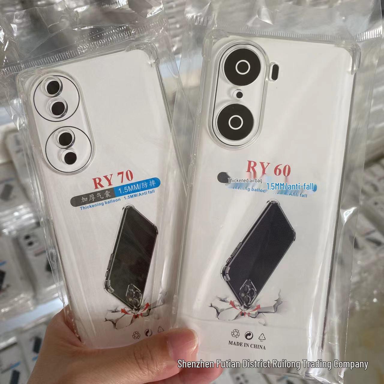 

Huawei Honor 70 Transparent Airbag Anti-Fall Silicone Phone Case, Compatible with X40i, P20, 30, and Enjoy 10 Plus. Honor X40i