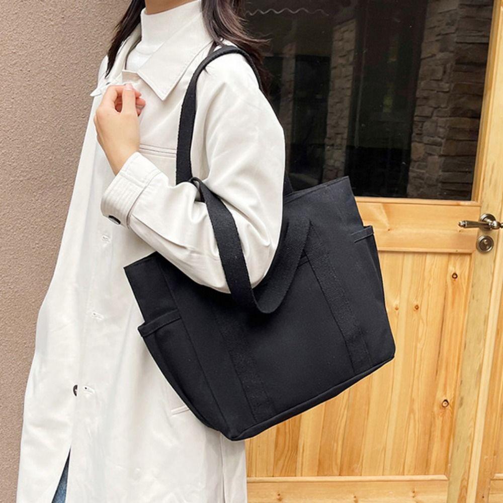 Large Capacity Canvas Tote Bag Casual Cloth Shoulder Bag All-match Mommy Handbag  Travel
