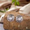 S925 Sterling Silber 18K Naturfarbe Schatz Ohrringe Leichter Luxus Premium Nische Original Design Ohrringe Neue Chinesische Ohrringe