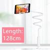 128cm Držák na telefon Stojan na tablet Líný držák Opěrka hlavy Postel 360 Flexibilní Dlouhá ramena Svorka Držák pro iPhone Samsung a 3,5~6,7" zařízení