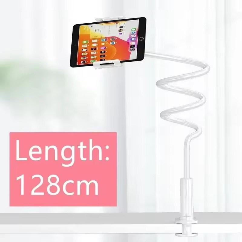 128cm Držák na telefon Stojan na tablet Líný držák Opěrka hlavy Postel 360 Flexibilní Dlouhá ramena Svorka Držák pro iPhone Samsung a 3,5~6,7" zařízení