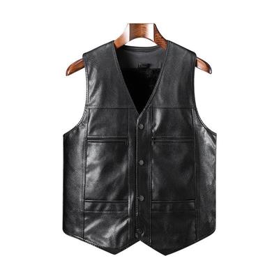 Warme Plus Samt-verdickte Lederweste für Herren für Herbst und Winter