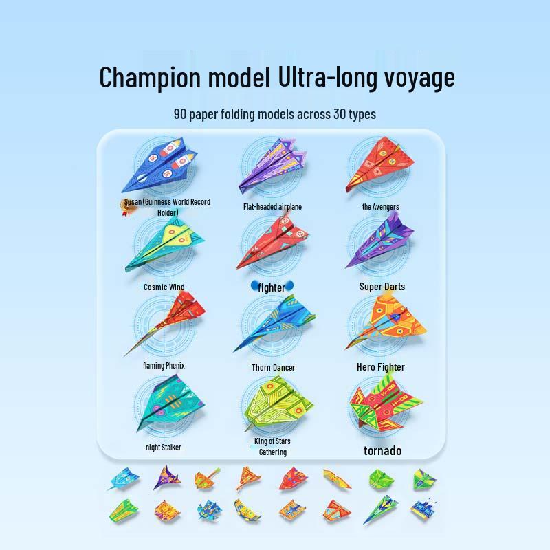 Kids' Paper Airplane Folding Set: Educational DIY Flyers for Outdoor Fun and Competitions