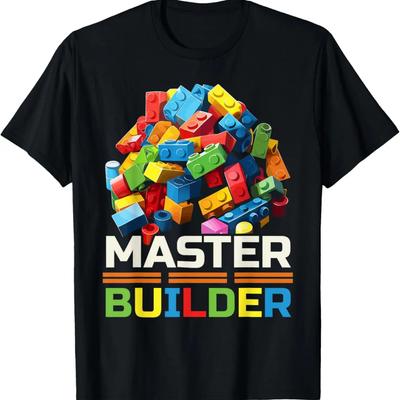 Master Builder Bricks Blocks Play Toys T-Shirt