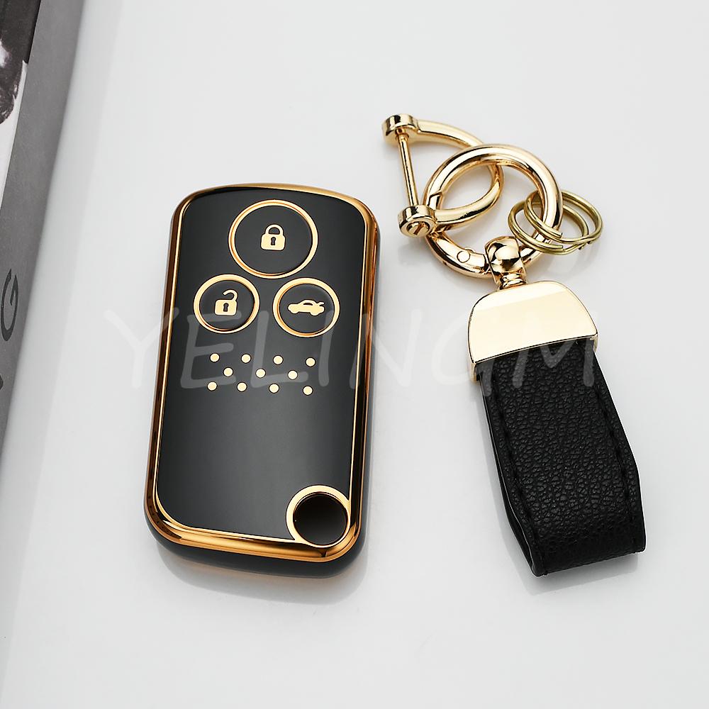 2 3 Buttons Soft Tpu Shell Fob For Honda Fit Jazz Shuttle Gp2 Spada Stepwgn Rg1 Freed Spike Ge6 Car Case Key Cover Fob Keychain