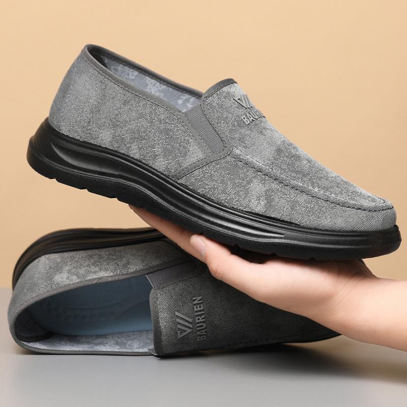 2025 spring new one-pedal lightweight polyurethane sole casual men's shoes soft sole versatile driving shoes work shoes