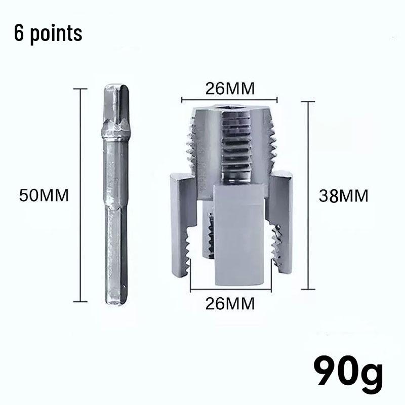 Plumber's Universal Threading Tool - One-Piece Internal & External, 4-6 Points, Household Water Pipe Tap Tool