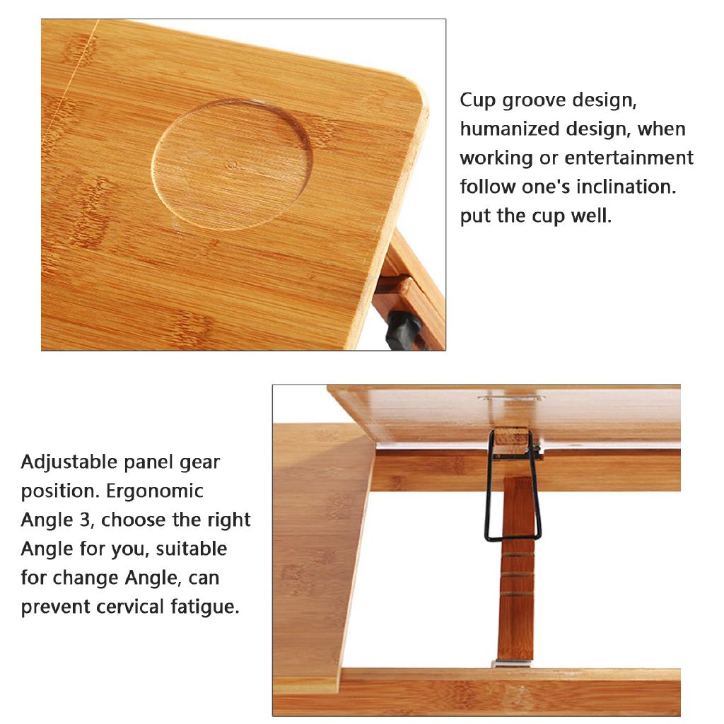Folding Portable Bamboo Laptop Table Sofa Bed Office Laptop Stand Desk With Fan Bed Table For Computer Notebook Books New