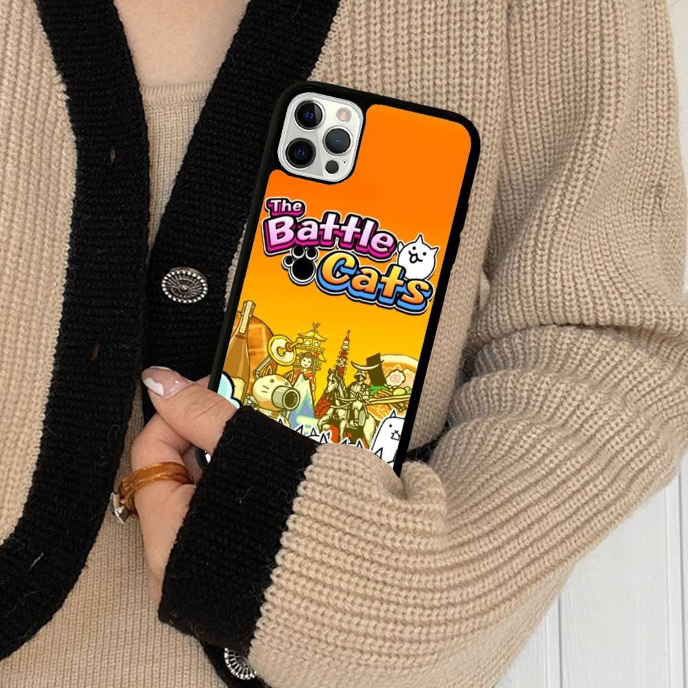

B-Battle Cats Anime Game Phone Case For IPhone 17 16 15 14 13 Plus 12 11 Pro Max PC+TPU Cases Back Cover iPhone 15pro max