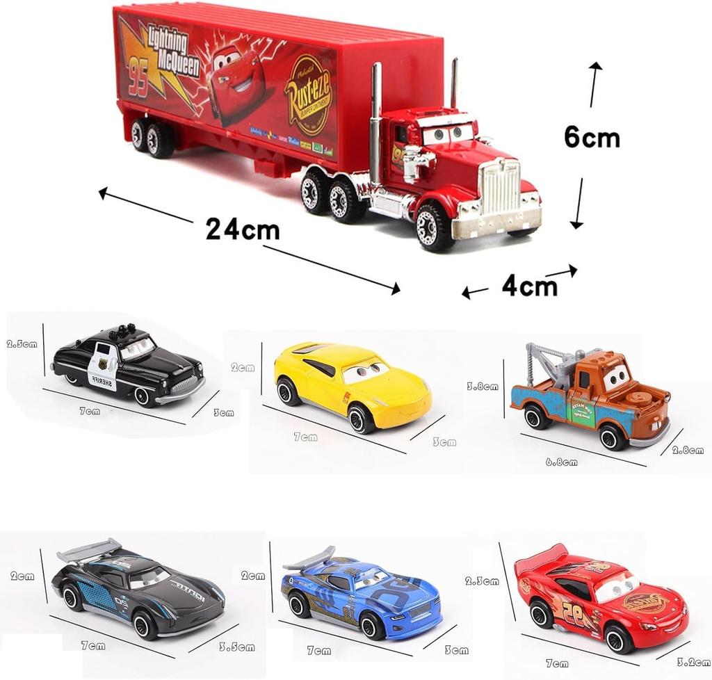 Cars toys, miniature cars, Disney Pixar figures for children, race cars, Cruz Ramirez, Lightning McQueen, super alloy