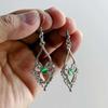 Bohemian Crystal Flower Pattern Earrings - Ethnic, Creative, Retro Style Fashion Jewelry