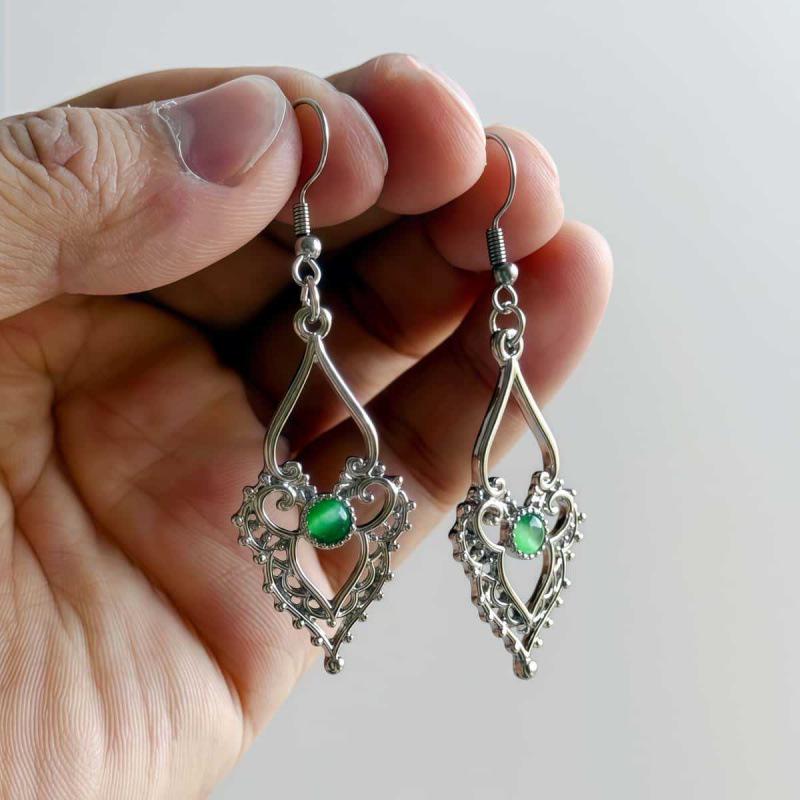 Bohemian Crystal Flower Pattern Earrings - Ethnic, Creative, Retro Style Fashion Jewelry