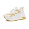 Thick-soled transparent net women's new single net casual fashion lightweight versatile small fragrant style sports dad shoes