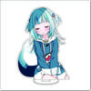 16CM Anime Cosplay Acrylic Stand Ornaments Gawr Gura Figure Stand Halloween Christmas Fans Gifts
