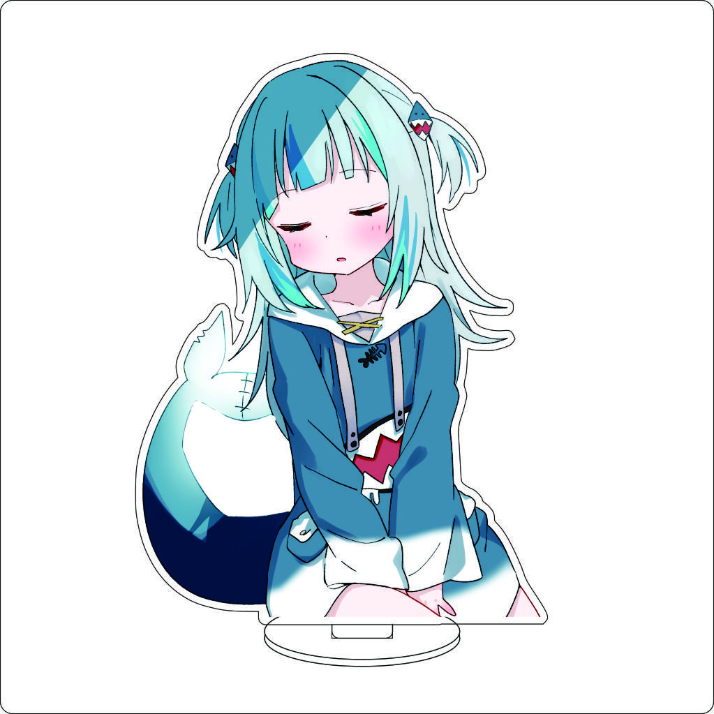 16CM Anime Cosplay Acrylic Stand Ornaments Gawr Gura Figure Stand Halloween Christmas Fans Gifts