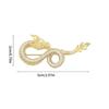 Retro Dragon Zircon Brooch Sparkling 3D Dragon Shape Badge Gothic Jewelry Gift