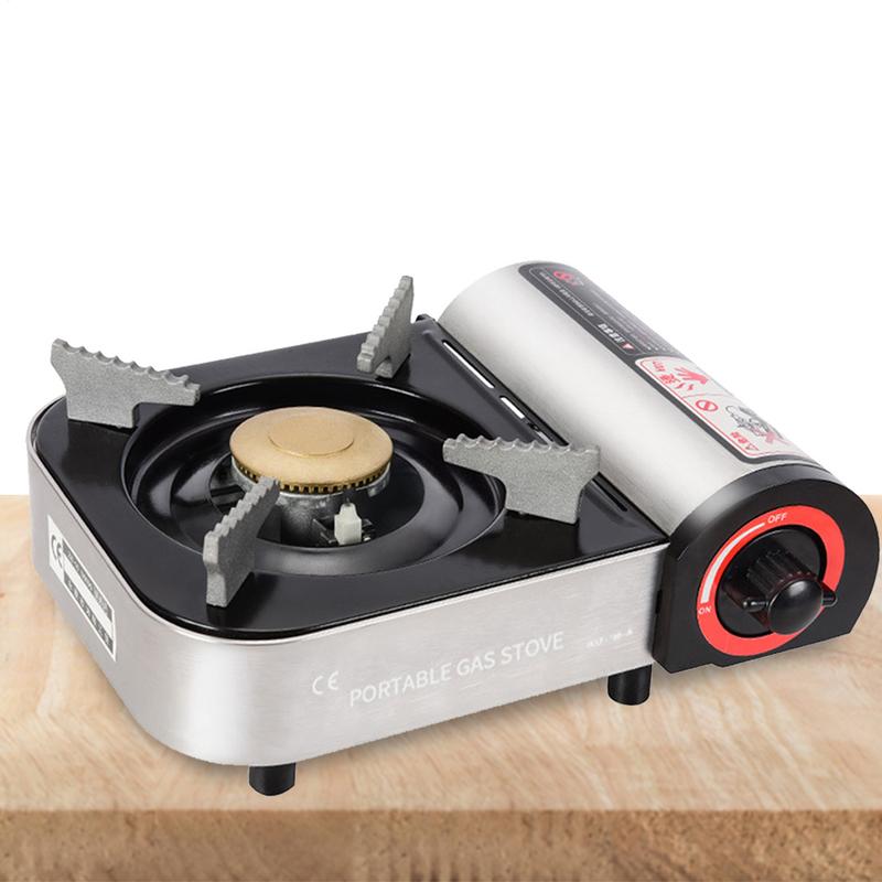 Portable Camping Gas Stove Burner Mini Cassette Stove Windproof Cassette Furnace Electronic Ignition Camp Picnic Furnace Burner