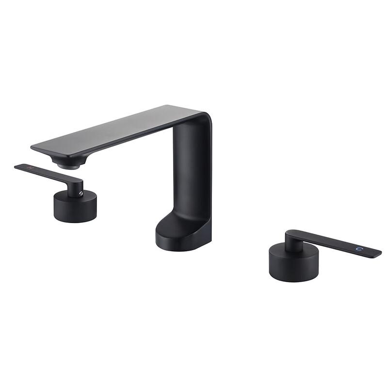 TLXT Matte Black Split-Type Hot & Cold Basin Faucet
