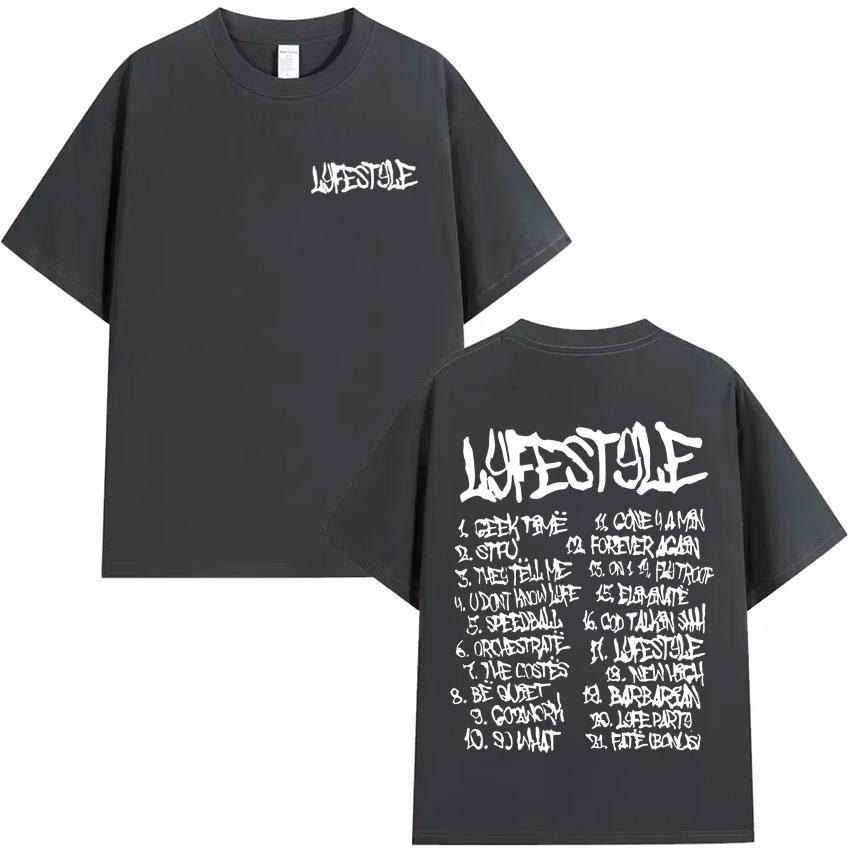 Rapper Yeat Lyfestyle Grafik T-Shirt Herren Damen Hip Hop Mode T-Shirts Baumwolle Kurze Ärmel Ästhetische Übergroße T-Shirts Oberteile
