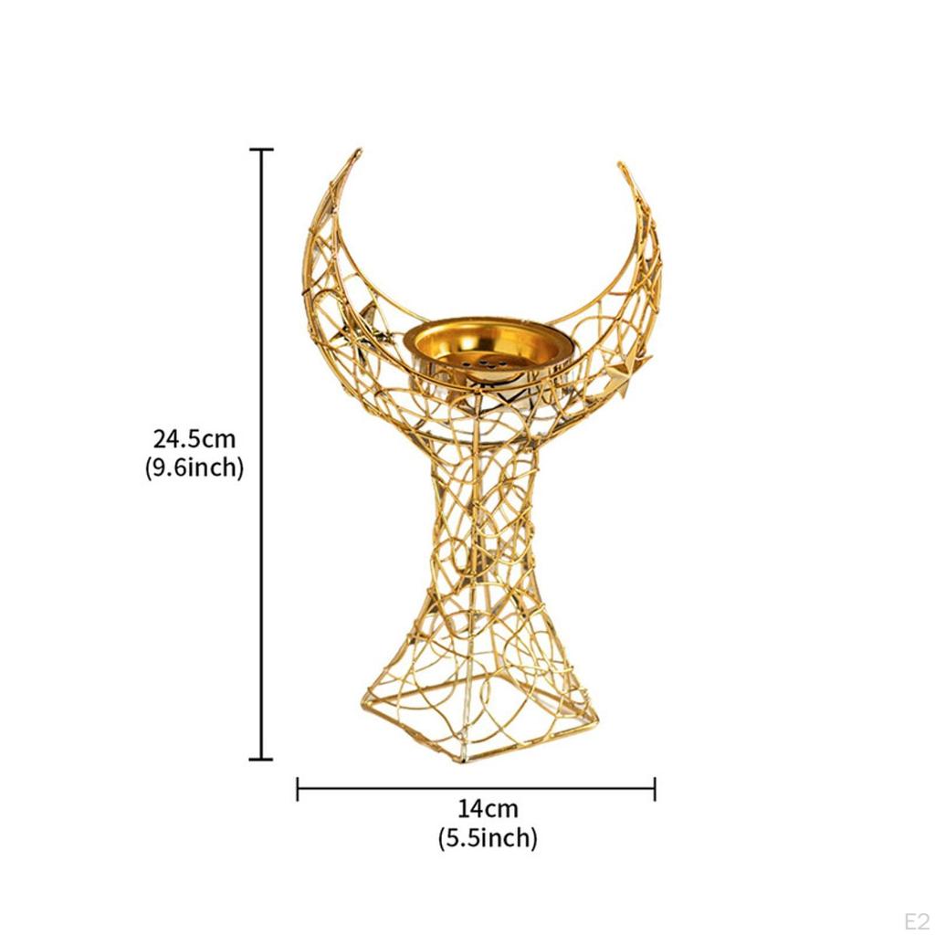 Incense Burner Holder Home Decor Ornament Gift Creative Moon Sculpture Portable for Hotel