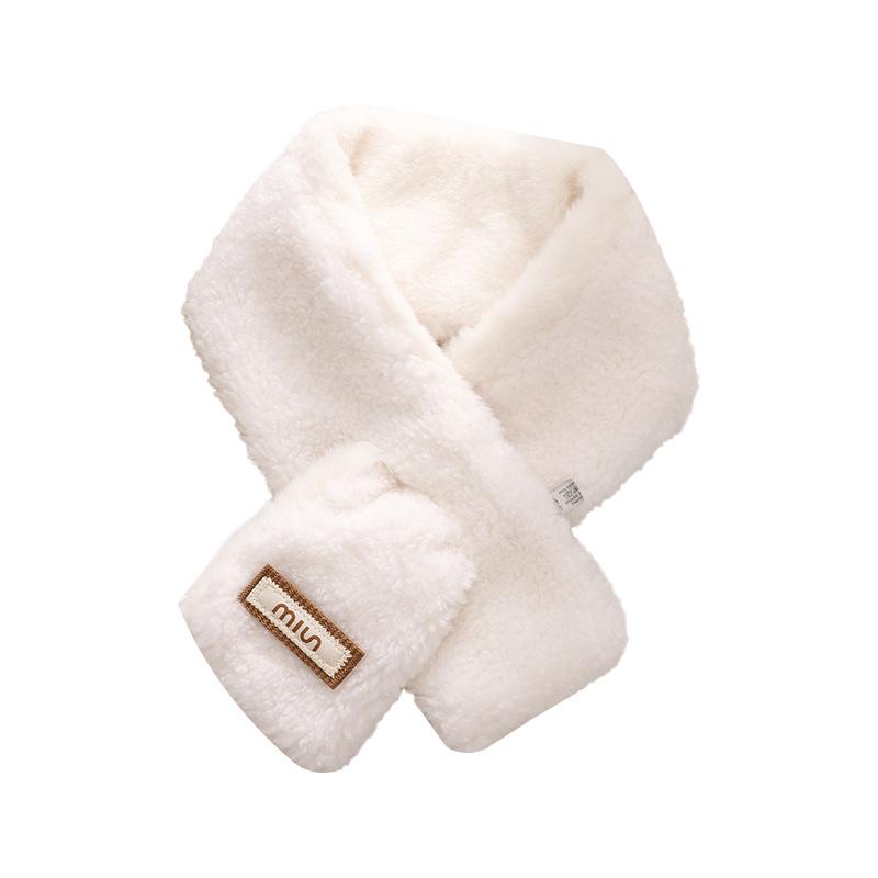 Winter solid color fashionable versatile personality trend printed warm breathable scarf cold comfortable cross neck scarf