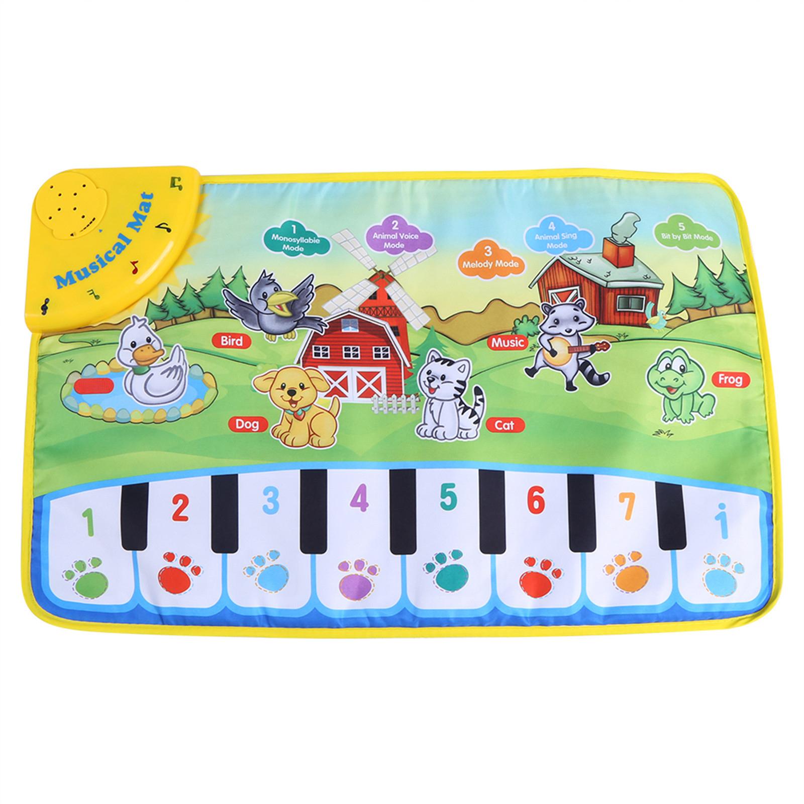 

Baby Musical Mat Kids Piano Carpet Playmat Children Crawling Animal Blanket Educational Music Toy Boys Girls Birthday Christmas Gift One Size