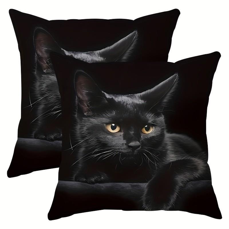2PCS Adorable Cat Cushion Cover Polyester Durable Fabric Pillow Case For Bedroom Sofa Decoration Accessories Pillow Covers 10440₽