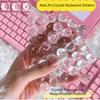 3D Clear Long Nails Keyboard Stickers Silicone 3D Keyboard Stickers Raised Keyboard Stickers  Girls