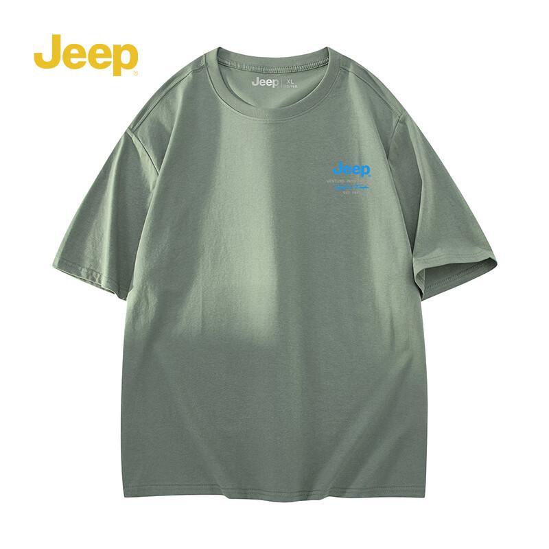 JEEP P85DMKT411 Unisex Casual Printed Round Neck Short Sleeve T-Shirt 3XL