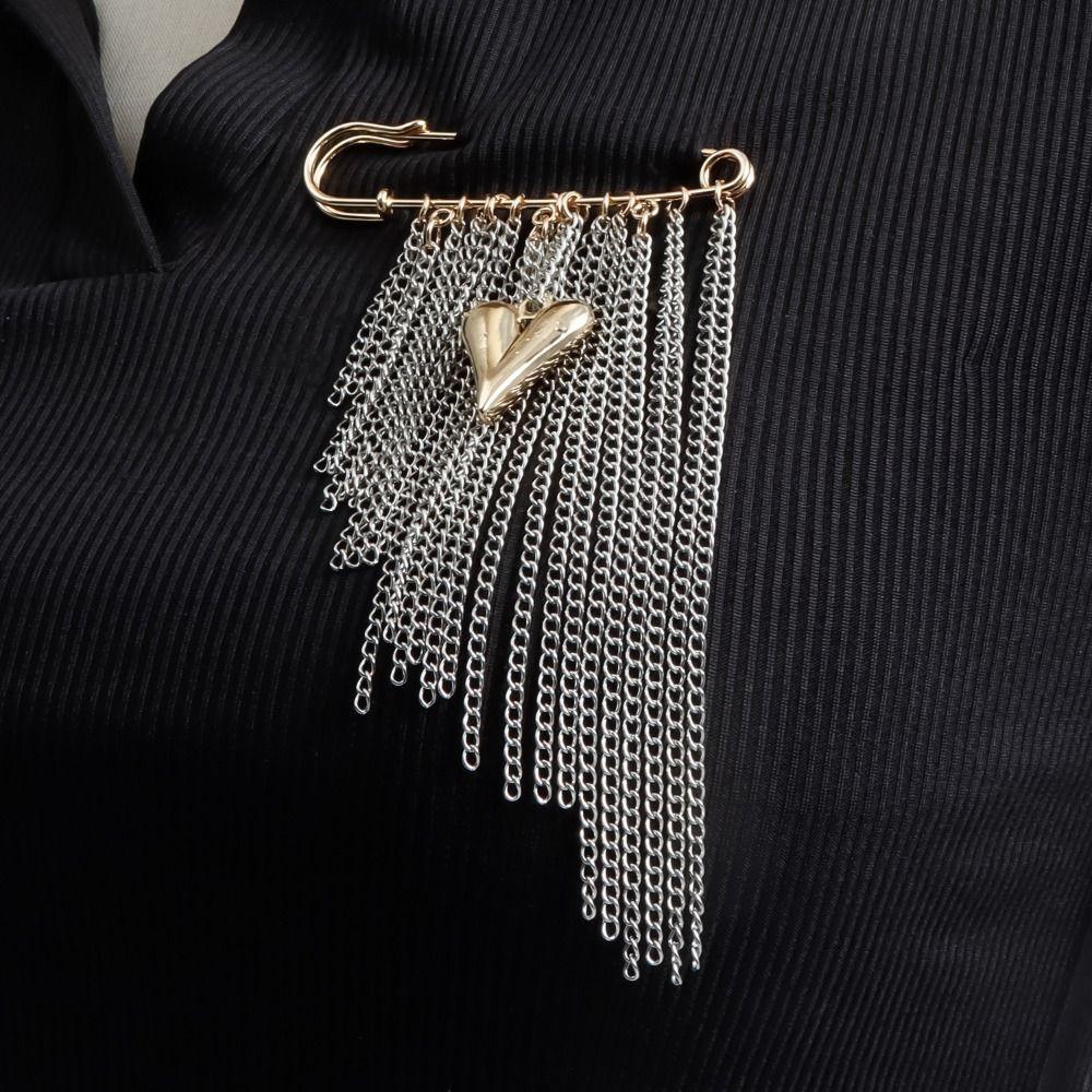 Handmade Chain Brooches Multi-Layer Pin Jewelry Ins Women's Tassels Brooches  Stylish Accessories