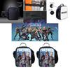 Borsa termica per il pranzo Fortnite per studenti, picnic all'aperto, tracolla regolabile, cerniere lisce incluse