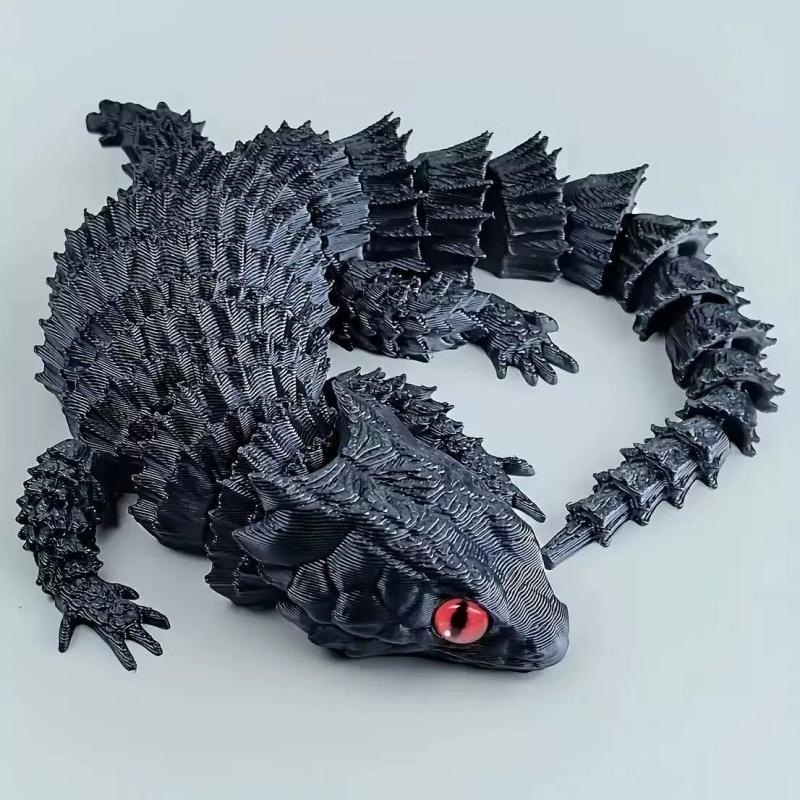 New 3D Printed Lizard Figurines Articulated With Moveable Joints Ornament With Openable Mouth Gift For Adults Kids Home Decor