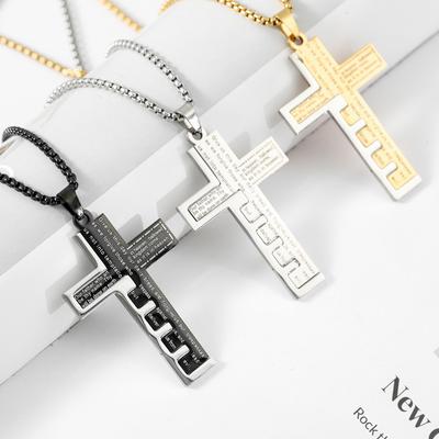 Edelstahl Kreuz Anhänger Schmuck Titan Stahl Halskette