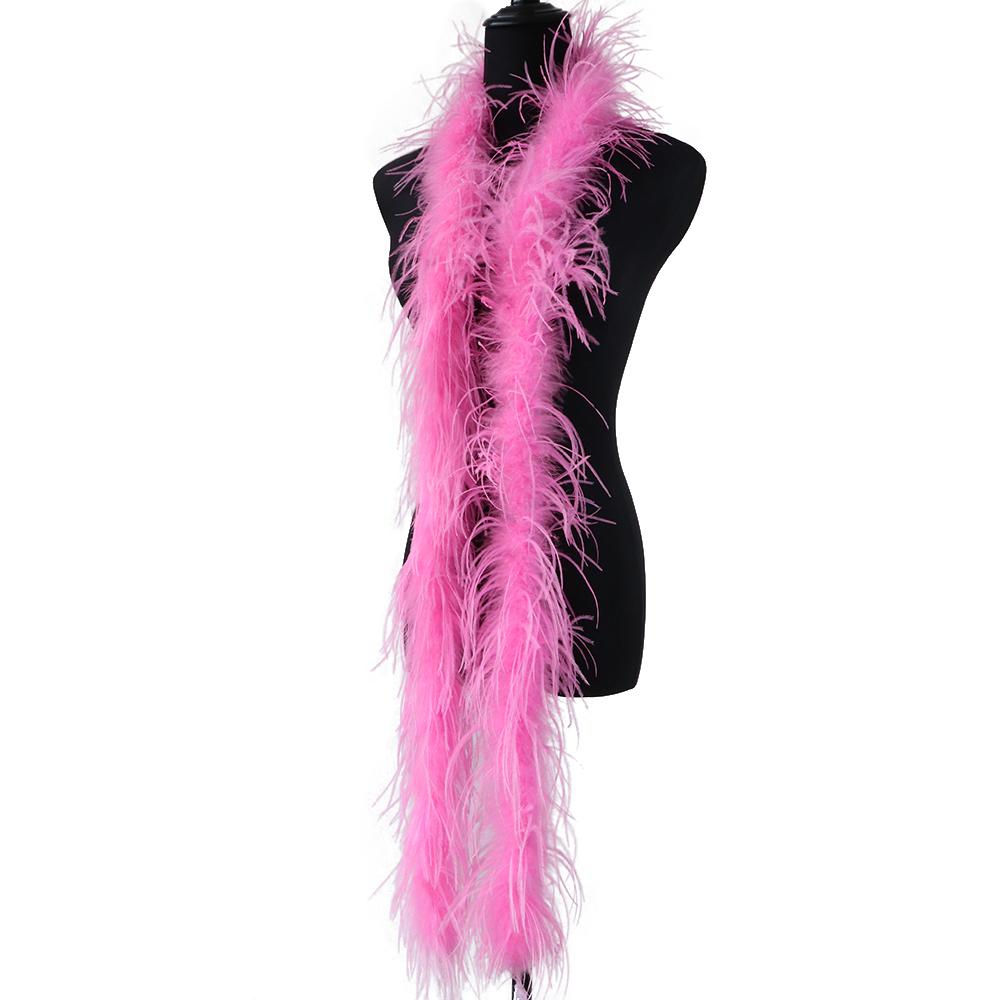 1Ply Ostrich Feather Boa Long High Quality Ostrich Feather Scarf Trims for Party Halloween Clothing Decoration Shawl 2 Meters