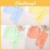 Baby Cotton Sleepwear Set For Toddlers With Animal Prints And Snap Shoulder Closure