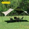 Heavy-Duty Black Oxford Cloth Tarp: Portable, Rainproof, Sunshade for Outdoor Camping, Picnic, Beach, Courtyard