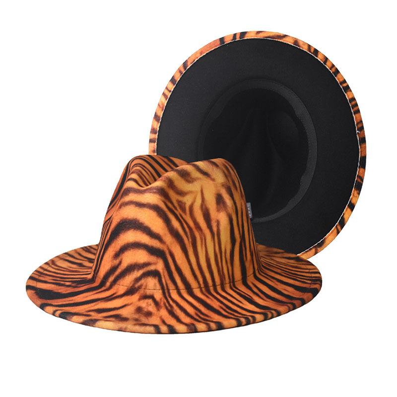 

New Thousand Birds Top Hat Outer F Letter Black Double Sided Jazz Hat Felt Hat Rapper Aristocratic Style Hat M（56-58cm）