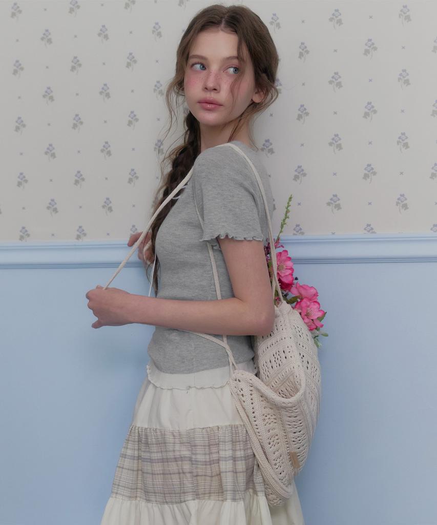 Twee Mati Punching Knit String Backpack