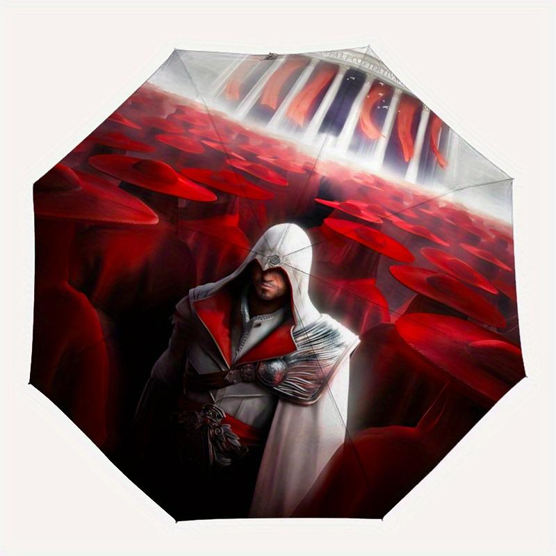 

1pc Assassin s Creed Self-Folding Umbrella, 8-Bone Compact Travel Umbrella, Durable Plastic And Iron Frame115