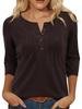 Women's Summer 2025 Fashionable Pleated Mid-Sleeve Top with Low Round Neck.